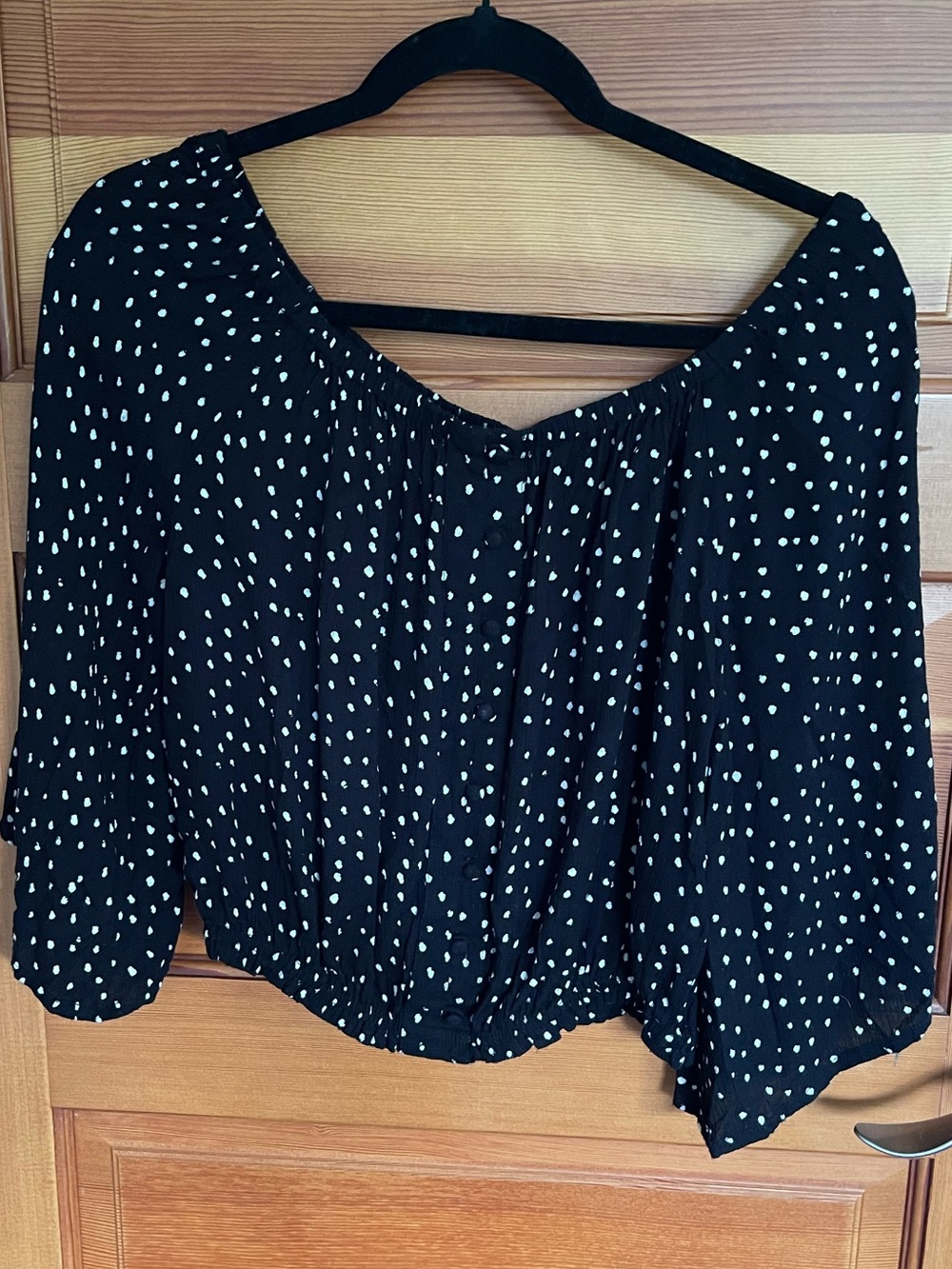 Patrons of Peace Polka Dot Off-Shoulder Top - EUC - Small